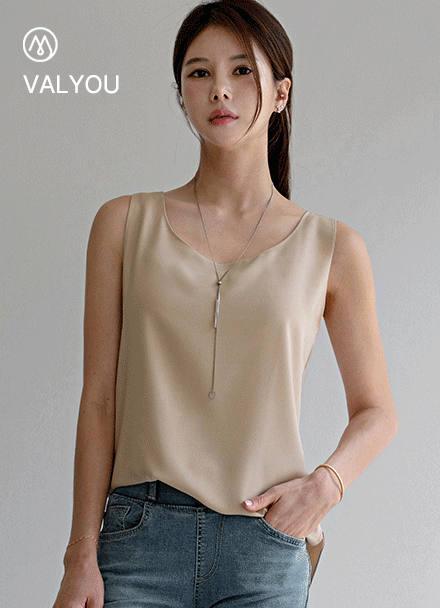 [valyou] Slosh Sleeveless shirts Blouse Korea
