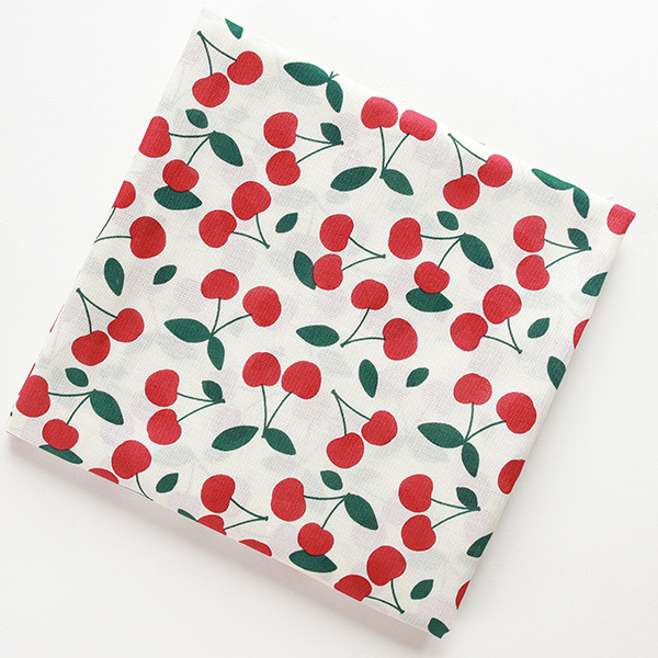 Single-sided gauze fabric-Big Cherry(58")