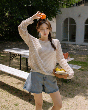 Mesh Sleeveless Set Knit