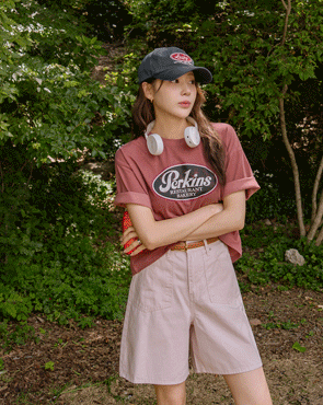Perkin dye pigment short T-shirts