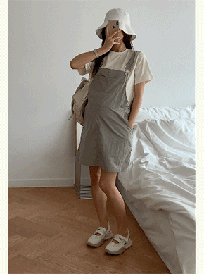 Maternity*Allo & Anorak Suspenders One Piece (Basic/Long Length)