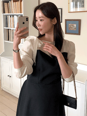 Maternity*Laurence Ribbon Neck One Piece