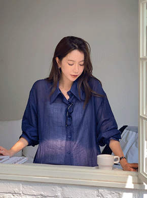 Maternity*Summer Croming Side Button Shirt