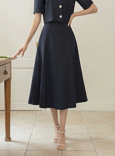 미즈 A-line Tweed Set-up Skirt