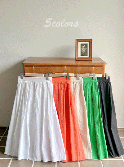 Pleats Rustlingly A-line Back Banding Skirt