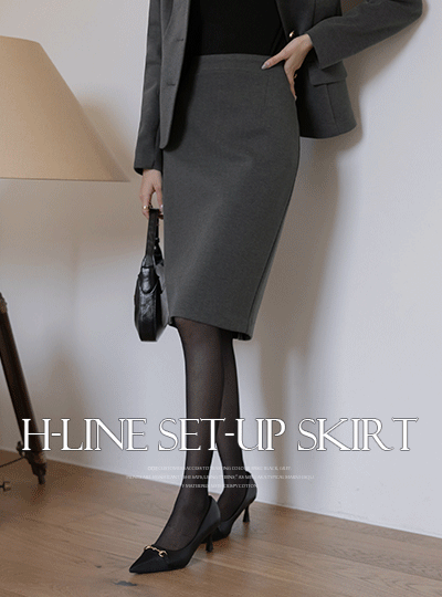 퀸스 H-line Fleece Set-up Skirt