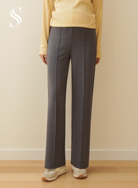 <b>[Limited Quantity SALE]</b> [S-made] Maternity Double Slim Pintuck Wide Maternity Pants [Ella Fit]