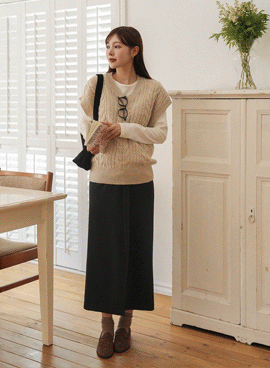 <b>[Limited Quantity SALE]</b> [S-made] Maternity* Stretchy and Comfortable Tension Slit Maternity Skirt