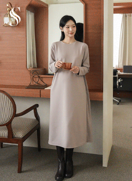 <b>[Limited Quantity SALE]</b> <b>[Good Fit/Good Stretch]</b> [S-Made] Maternity* Loose Fit Maternity Dress with Full Stretch