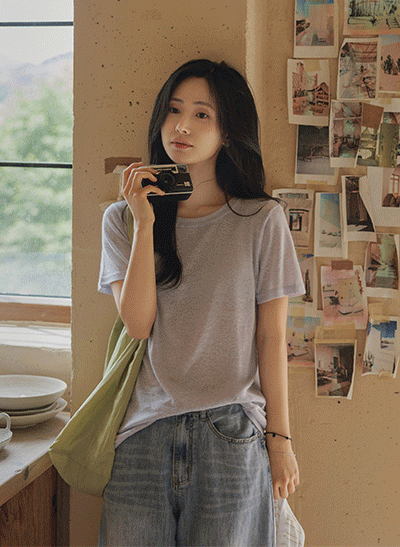 Summer Essential Linen Round Short-sleeved Shirt