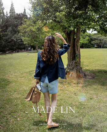 <FONT color=#5a3954>MADE LIN</font> [Navy] Lemona Natural Linen Jacket <FONT color=#d8a4a4>[size:S]</font>