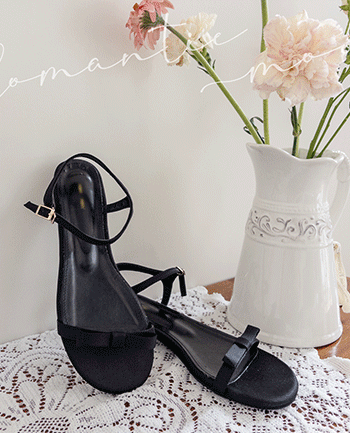 Cordelia Satin Ribbon Strap Sandals
